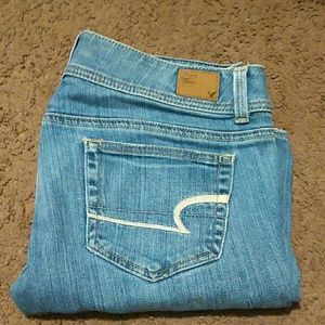 Blue boot cut jeans